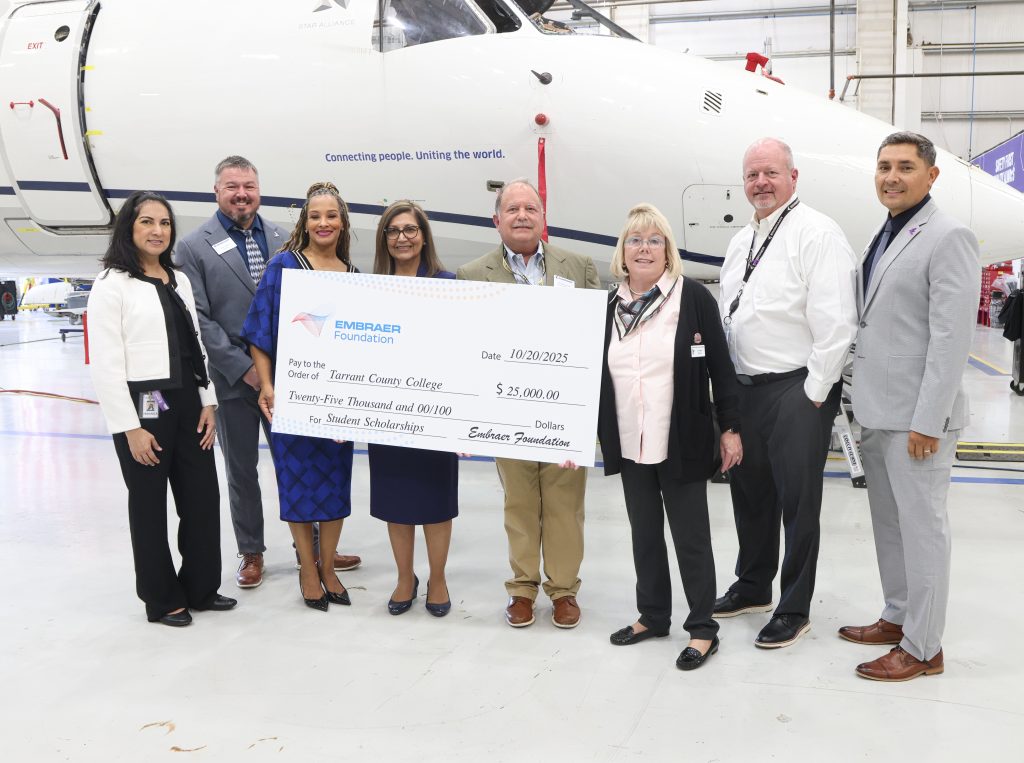 Embraer $25k grant boosts TCC aviation maintenance students