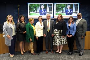 Prof. Larry Story addressed the the TCC Board of Trustees during his final week on campus.
